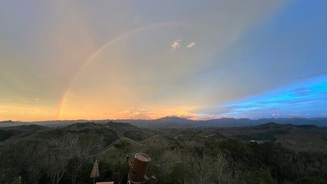 rainbow in the mountains