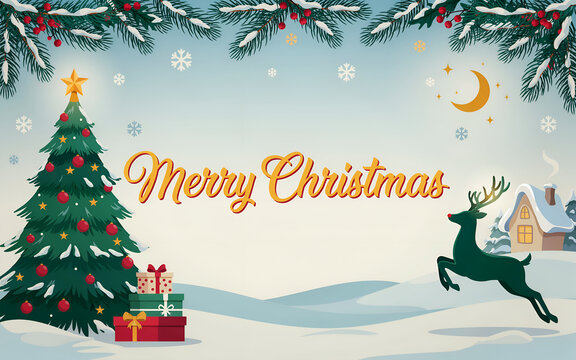Merry Christmas background with christmas element. Vector illustration Christmas / Holiday Celebration &mdash;, 