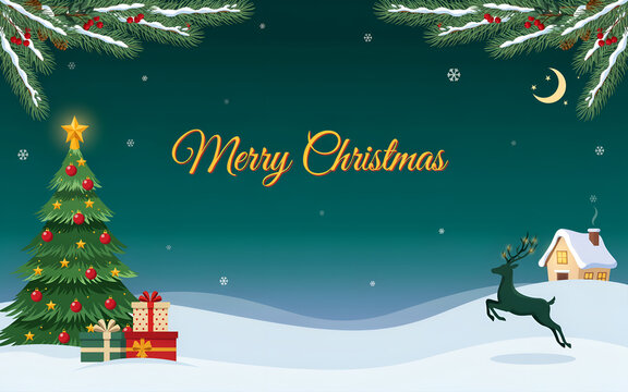 Merry Christmas background with christmas element. Vector illustration Christmas / Holiday Celebration &mdash;, 