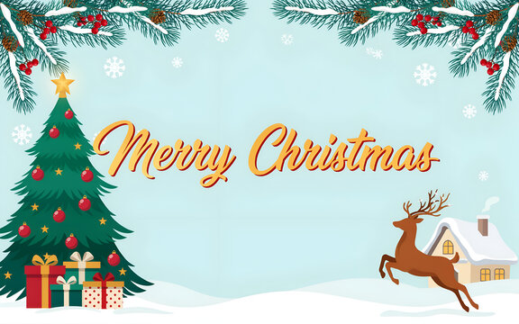 Merry Christmas background with christmas element. Vector illustration Christmas / Holiday Celebration &mdash;, 