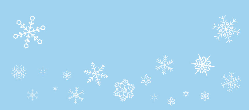 雪の結晶のフレームイラスト　ベクター背景素材