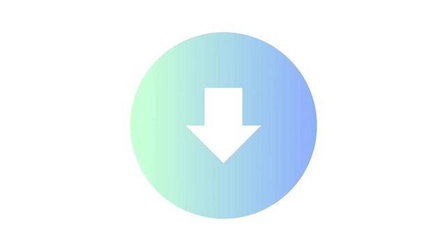 A concise graphic icon showing a white downward arrow within a gradient circle, symbolizing the key concept of digital data download and content retrieval
