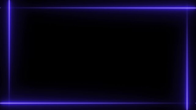 Animation of glowing neon rectangles abstract background. abstract glowing blue neon rectangle border frame. Motion graphics of tow ton rectangle picture frame
