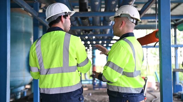 Expert engineers and inspectors are working together to locate leaks in the pipes so that repairs can be made and the water filtration system can function properly.
