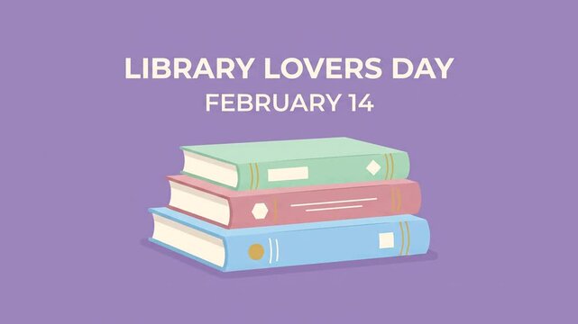 Library Lovers Day celebration featuring books on February fourteenth