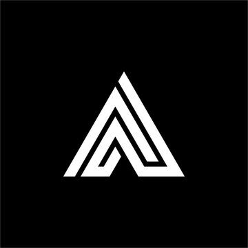 Sleek letter A logo combining continuous labyrinth lines into an open triangle. Unique & elegant mark suited for software engineering, cybersecurity, Web3, and consulting.