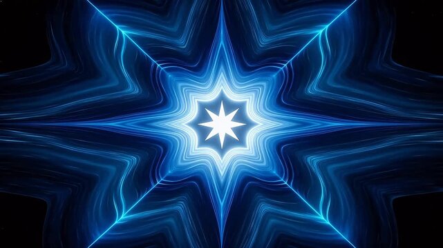 Blue glowing star pattern