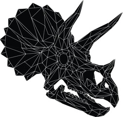 Triceratops skull low poly vector illustration © IBBEE PHOTOGRAPHY