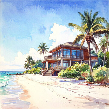 tropical beach resort