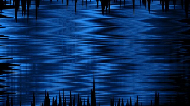 Water effect abstract animation displays blue ripples with black borders. Water effect frame layout provides unique liquid movement. Abstract animation sequence loops seamlessly.