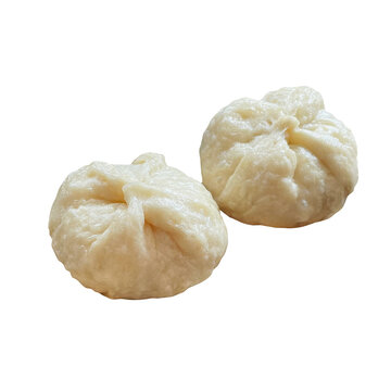 肉まん 手作り自家製の2個切り抜き 豚まん 中華まん 点心食材素材