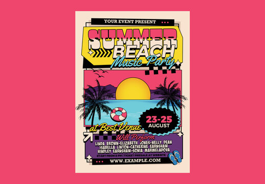 Summer Beach Party Flyer