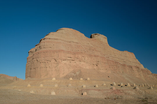 Mudstone Hill and Concrete Domes in Ulan Mongol Devil City