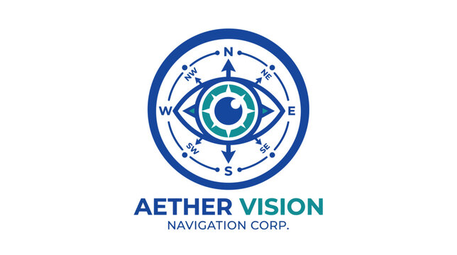 Aether Vision Navigation Corp Logo with Eye and Compass.