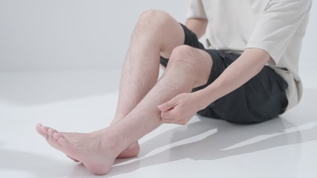 すね毛に悩む男性