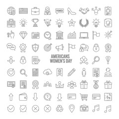 Fototapeta premium Comprehensive Set of Business and Corporate Line Icons for Professional Interface and Web Design