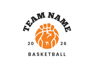 Basketball logo vector illustration, emblem sport logo template © Shahzar