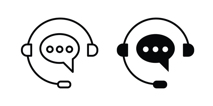 Support icon flat pictograms series
