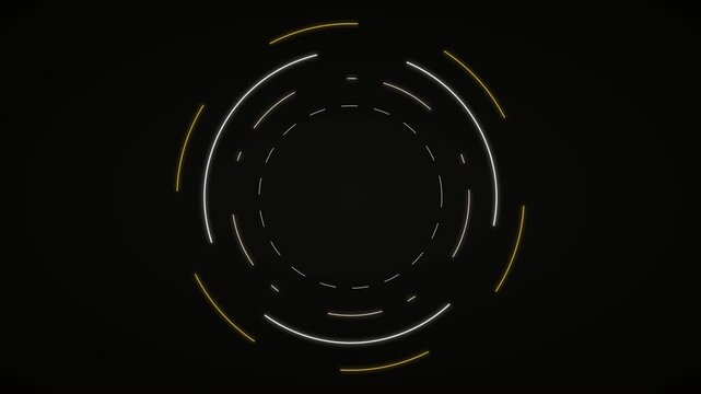 animated circle frame overlay Perfect Centered Minimalist Luxury Gold Spin Loader UI 4K