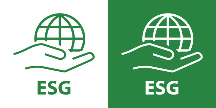 esg icons on white background