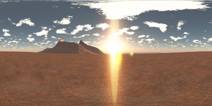 HDRI Map,  environment map, Round panorama, spherical panorama, equidistant projection, panoramic, 3D rendering, land under heaven