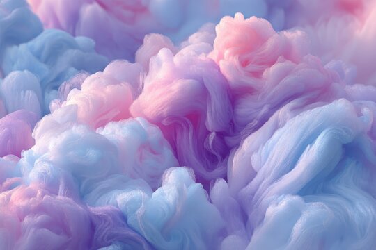 Soft pastel pink, blue, purple clouds blend together beautifully. Perfect for backgrounds, dreams, softness, or whimsical design projects.
