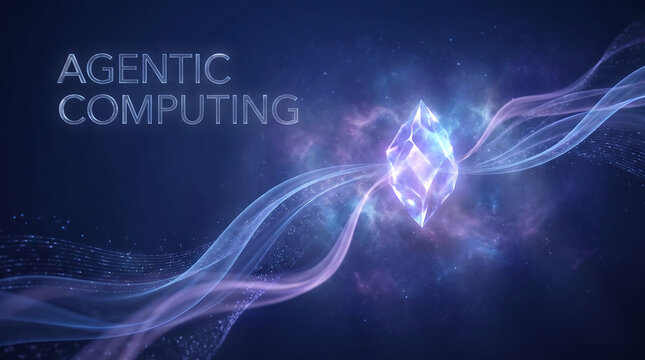 Dynamic 3D illustration of an artificial intelligence algorithm, glowing core, energy streams, clear copy space.