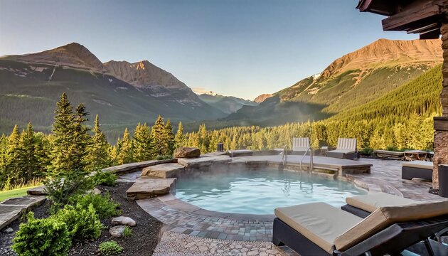 Luxury Spa Retreat with Mountain View