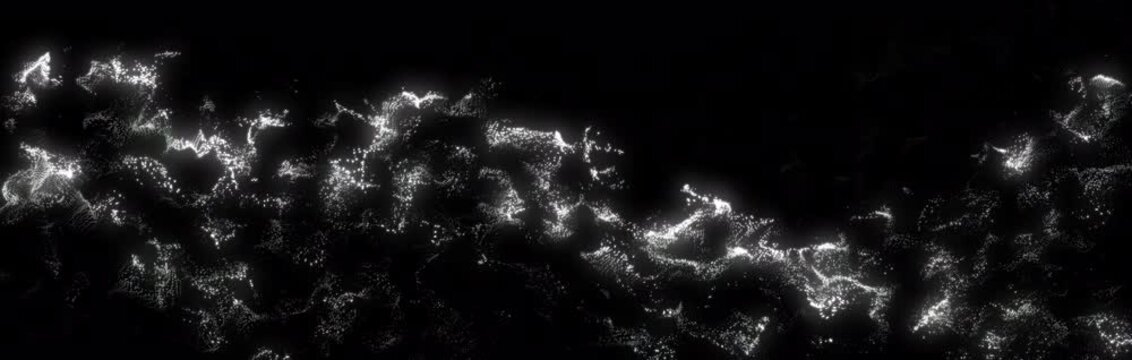 Cinematic Monochrome Particle Flow, Dynamic Sound Driven Waves, Modern Abstract Motion Background