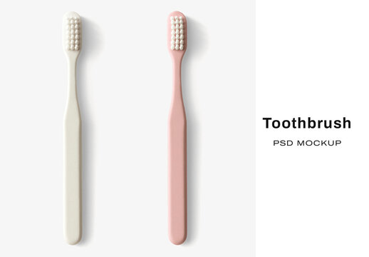 Minimal Toothbrush Mockup Design PSD