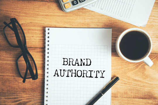 brand  AUTHORITY text on paper