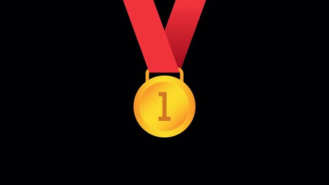 First second and third place medal set. Transparent background