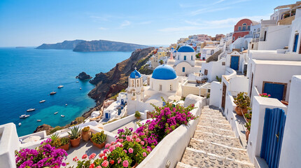 Naklejka premium santorini island greece