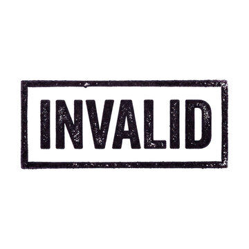 Invalid Stamp Graphic Design.
