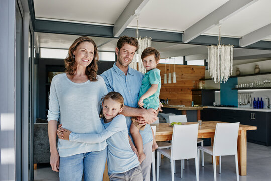 Happy family at home