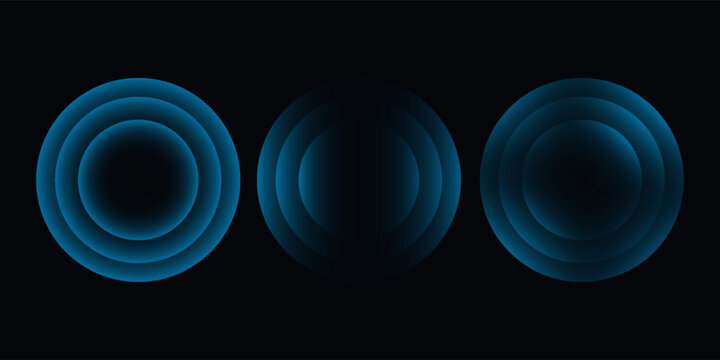 Wifi wave light effect. Radar sensor, beep technology, digital sign.