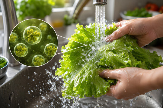 Washing Fresh Lettuce to Prevent Cyclospora Infection