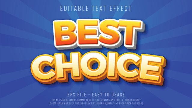 Best choice 3d bold editable text effect
