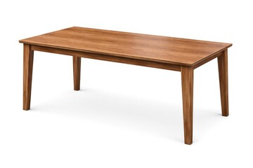 Fototapeta premium Elegant wooden dining table with minimalist design.