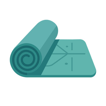 Yoga Mat Clipart Vector Flat Illustration Logo Icon