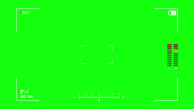 Video recording camera screen. Video recording template. Recording with red flashing circle. Frame with video surveillance interface.
