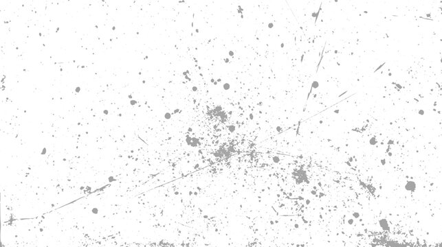 Abstract Monochrome Grunge Texture, White Background with Black Scratches, Distressed Rough Surface, Vintage Weathered Pattern, Dirty Worn Overlay, Vector Illustration.