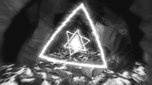 Infinite Monochrome Abstract Tunnel Seamless 4K VJ Loop
