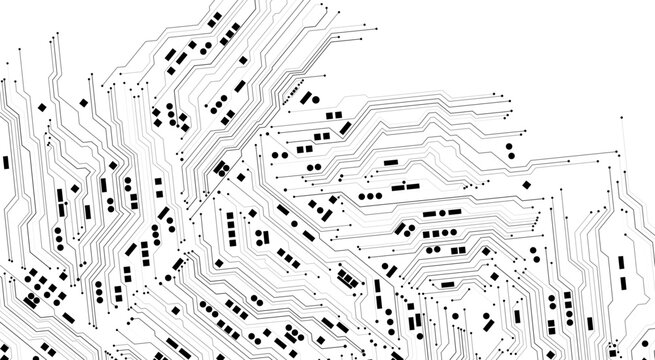 Black and White Electronics Texture. 