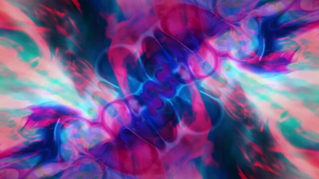 Colorful cosmic acid psychedelic abstract background ink splat swirl wave morphing Intro overlay vj template mist flow tv presentation advertisement