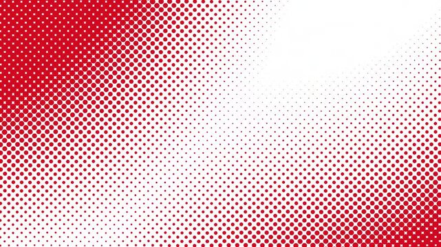 Abstract red halftone pattern background with circular dot texture dots white