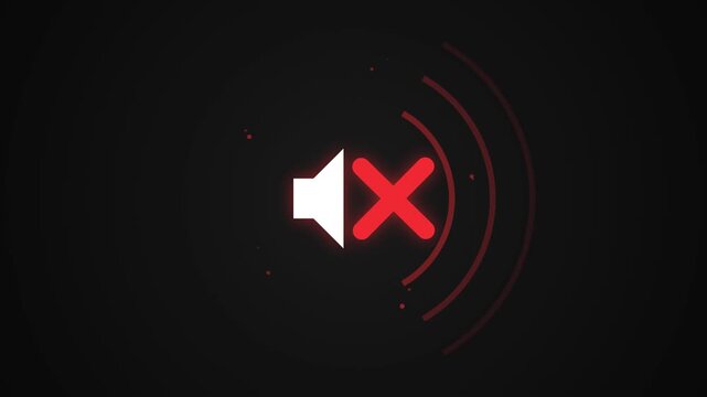 Muted speaker icon with red x signifying sound turned off audio volume cross