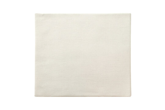 Clean cream square fabric patch with woven texture