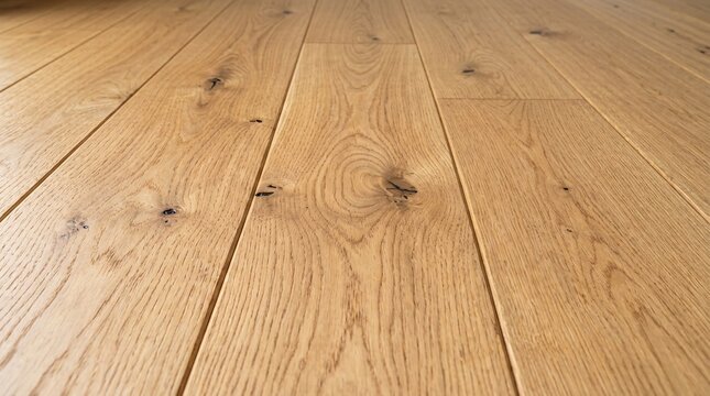 Close up view of natural light oak hardwood flooring texture.