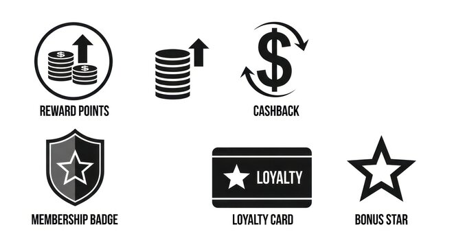 Collection of Loyalty Program Icons and Symbols.
